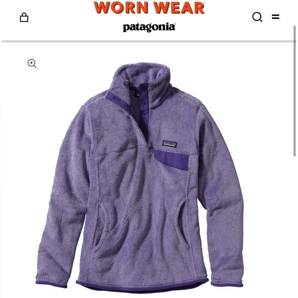 Patagonia Women’s Re-Tool Snap-T Pullover Sz XS Tundra Concord Purple X-Dye